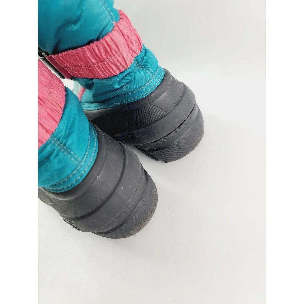 Sorel Waterproof Insulated Winter Boots Snow Girl Youth Size 4 Teal/Pk Color. KT